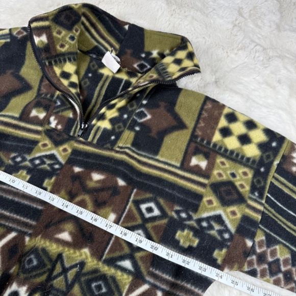 Oceanic Classic Made in Canada Vintage Quarter Zip Fleece Aztec One Size - Picture 5 of 7